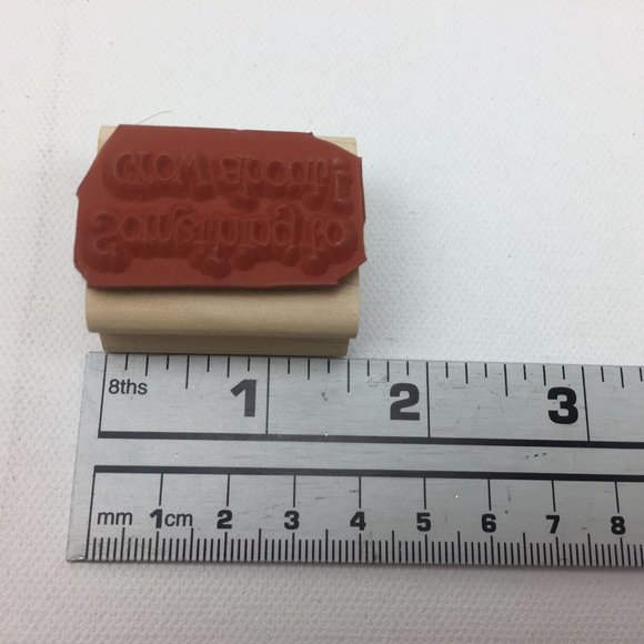 Stampin Up Assorted Note Thanks Bow Star Tracks Acorn Set 7 Rubber Stamps 1999 - Picture 5 of 9